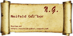 Neifeld Gábor névjegykártya